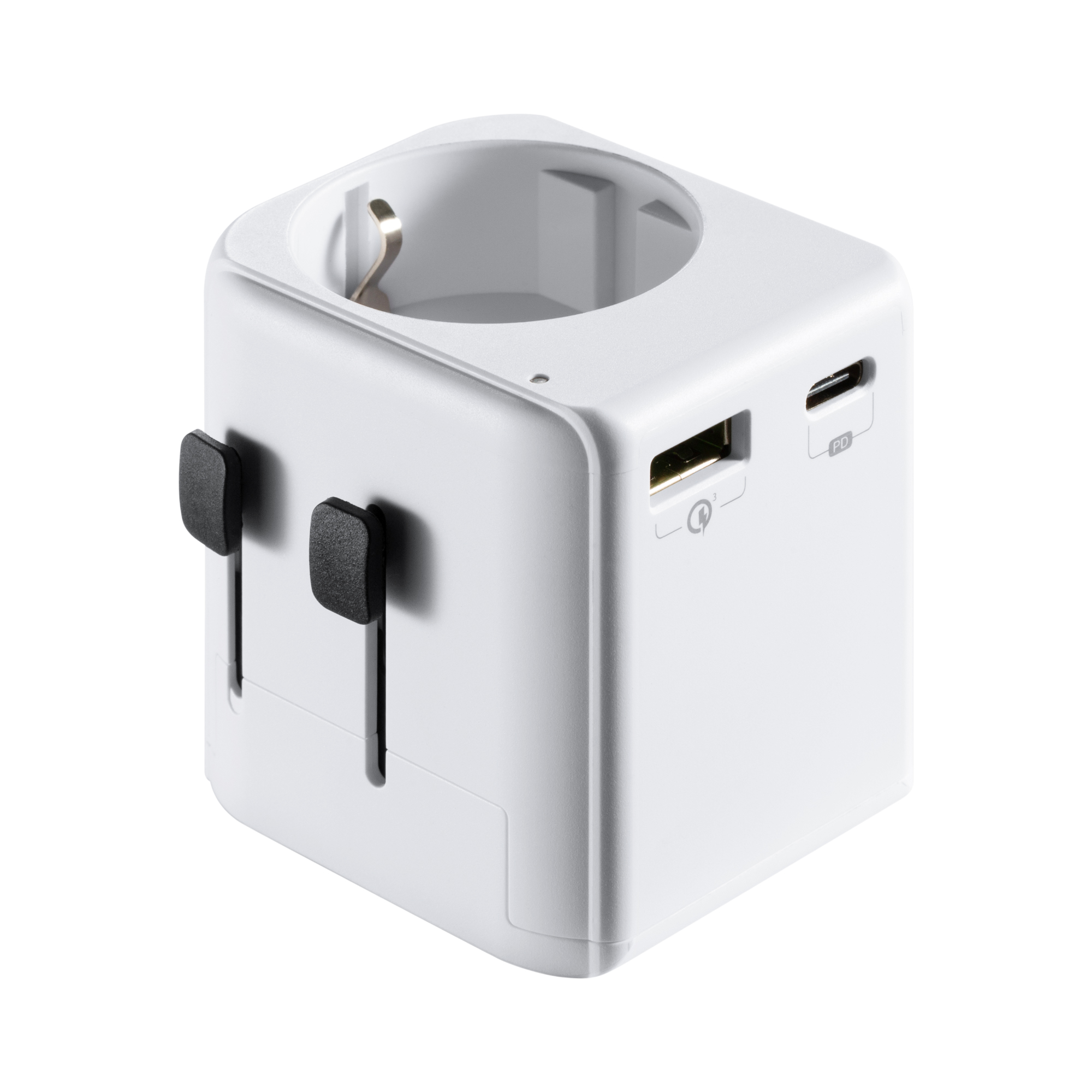 Adattatore universale da viaggio internazionale YMYNY con 3 porte USB e