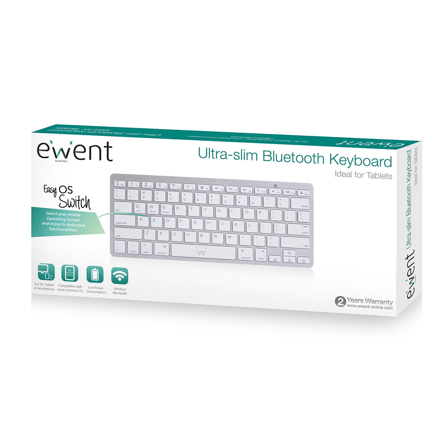 avond weigeren Intact Ultra-slim Bluetooth Keyboard - IT layout (QWERTY) | Ewent Eminent