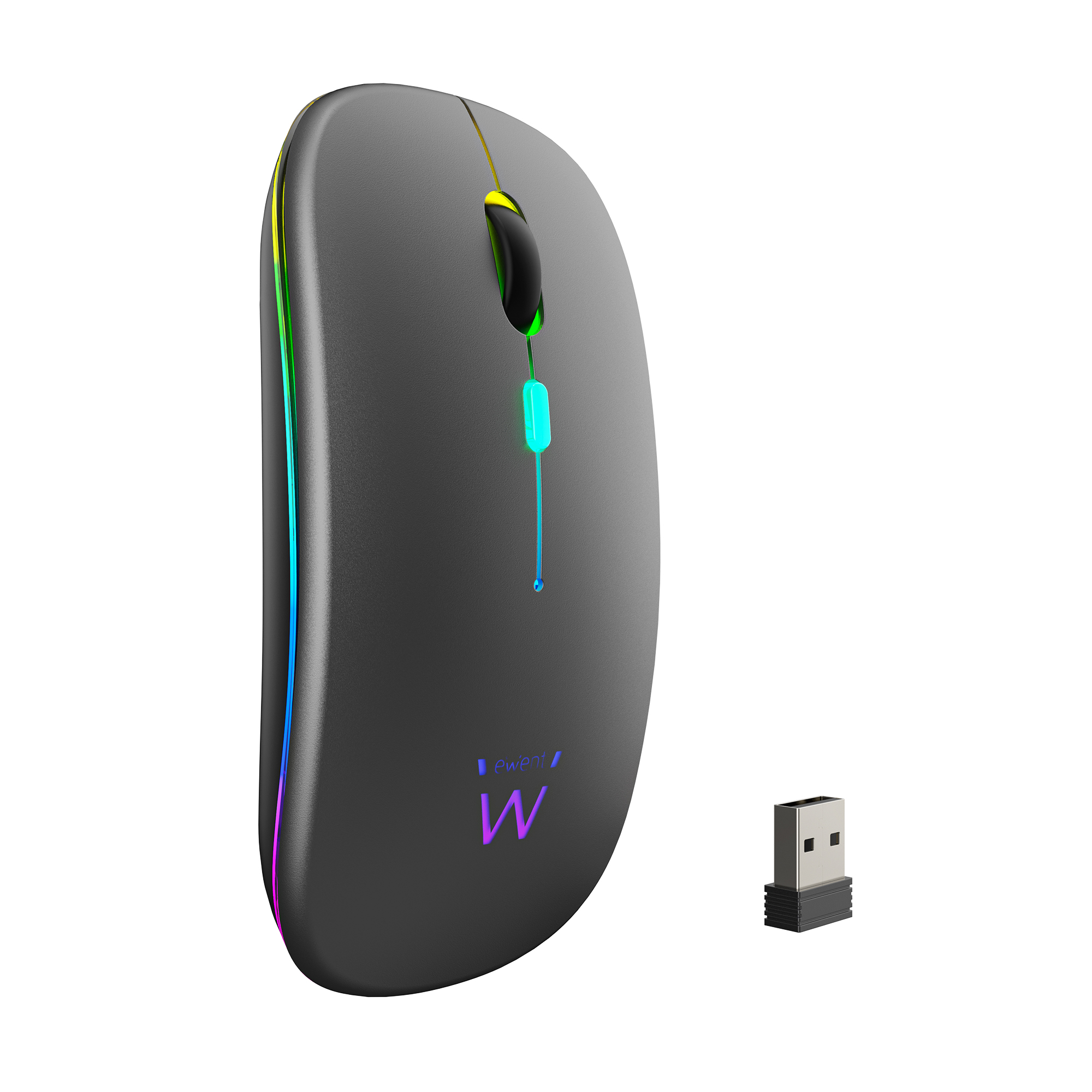 Rechargeable Wireless Mouse Dual Connection, Bluetooth | 2.4Ghz, with ...