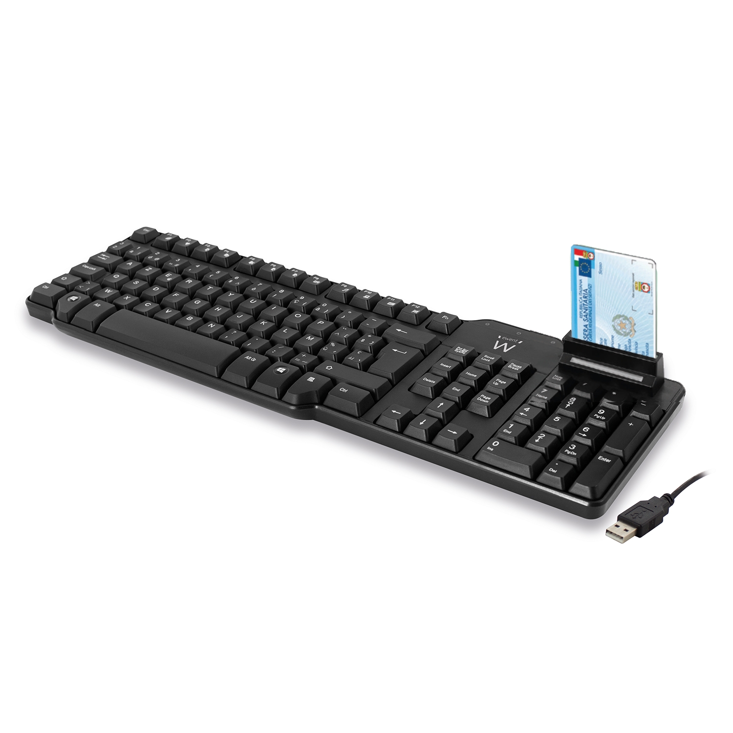 USB Keyboard With Smart Card Reader Qwerty ES Layout Ewent Eminent USB Keyboard With Smart Card Reader Qwerty ES Layout Ewent Eminent