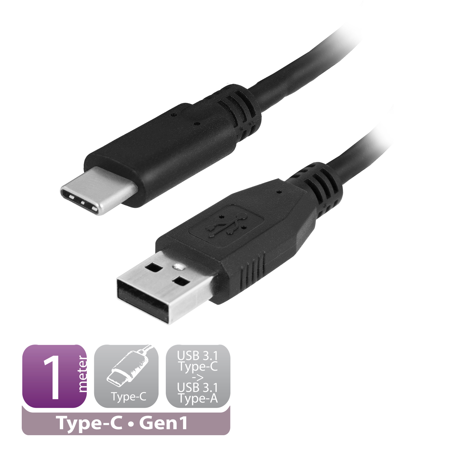 Cavo USB Tipo C Extra Lungo 1m Per Ulefone Armor 3/6/7 – Connettore Allungato Per Prese Incassate, Ricarica E Dati