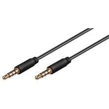 Audio Connection Cable, Stereo 3.5mm 4-pin 1.0 mt for Apple iPod, iPhone, iPad