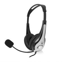 Stereo headset with microphone and volume control Stereo headset with microphone and volume control